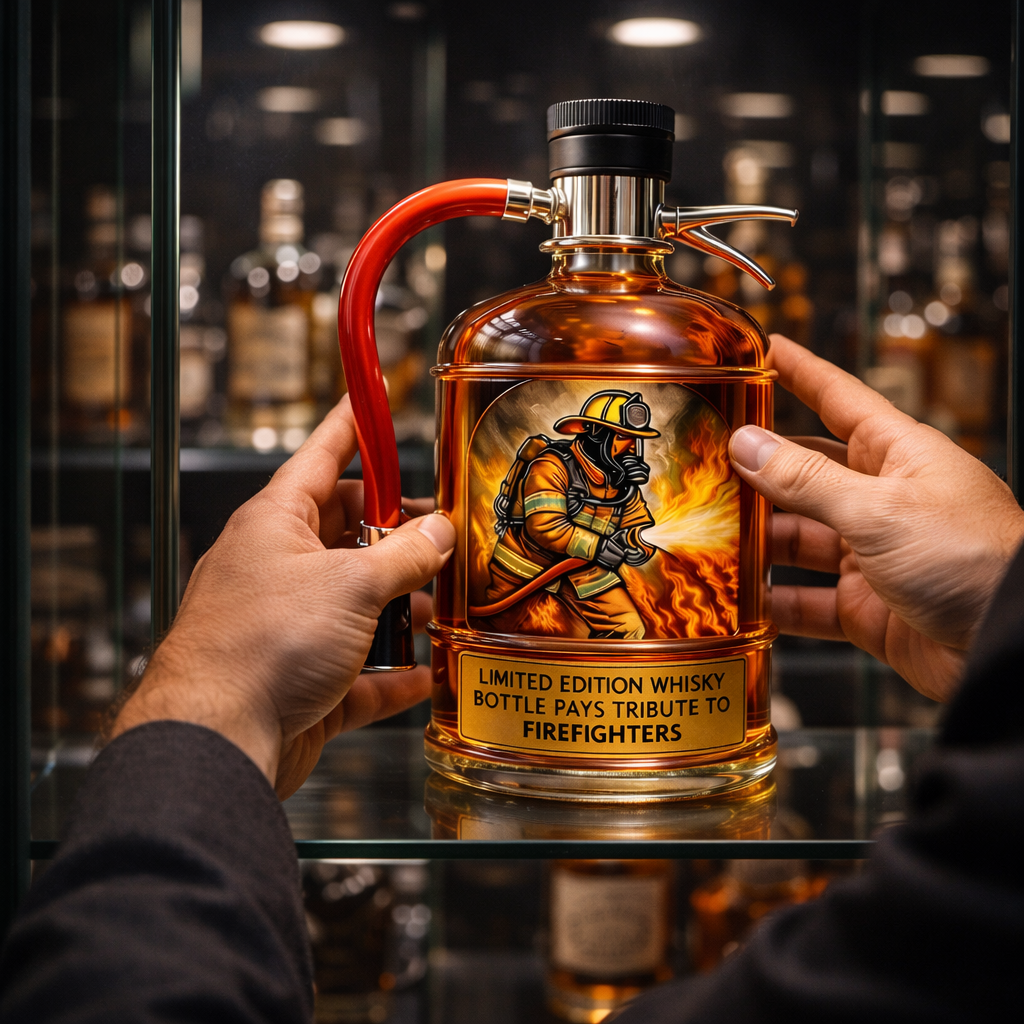 Bottiglia Whisky Decorativa - Design Estintore