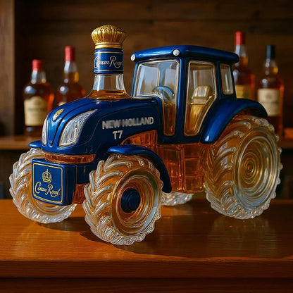 Decanter per Whisky Artigianale a Forma di Trattore New Holland T7