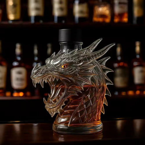 Bottiglia Whisky 'Draak' - Design Testa di Drago