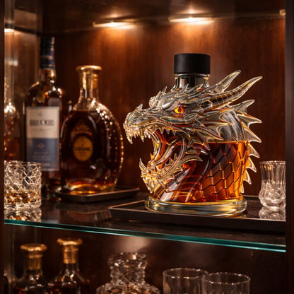 Bottiglia Whisky 'Draak' - Design Testa di Drago