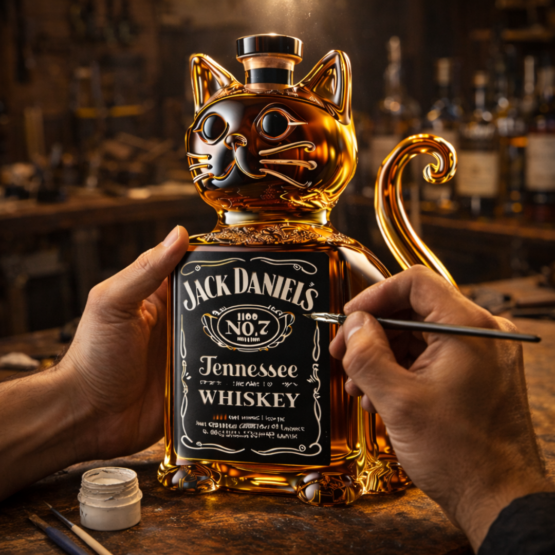 Bottiglia Whisky - Edizione Gatto