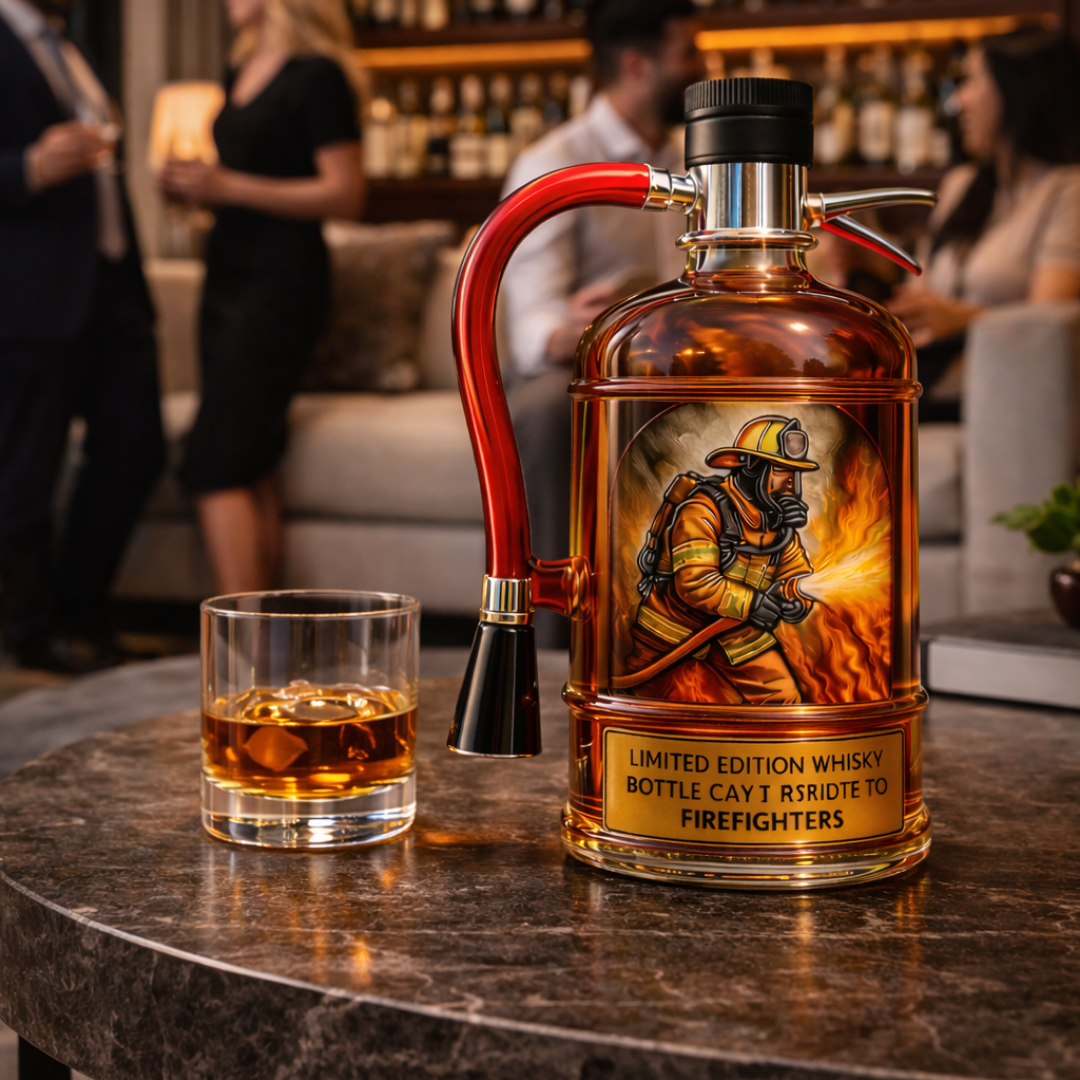 Bottiglia Whisky Decorativa - Design Estintore