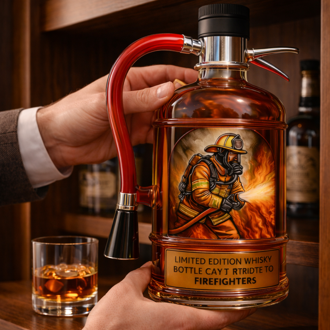 Bottiglia Whisky Decorativa - Design Estintore