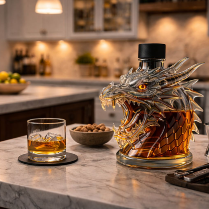 Bottiglia Whisky 'Draak' - Design Testa di Drago