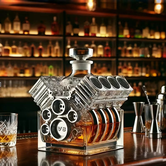 Bottiglia da Whisky 'Motor' - L'Eleganza della Velocità