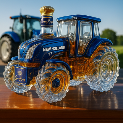 Decanter per Whisky Artigianale a Forma di Trattore New Holland T7